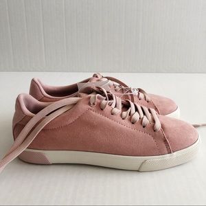H&M lace up pink sneakers shoes